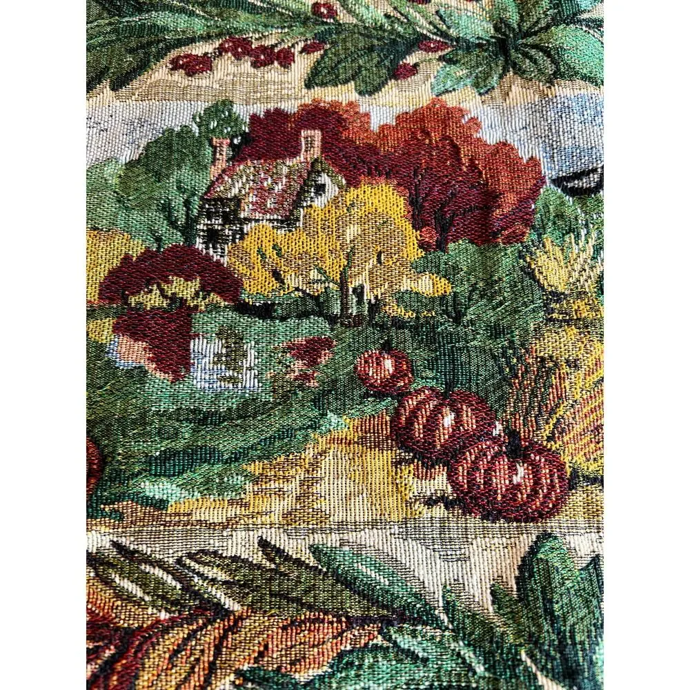 Autumn Greetings pumpkin fall harvest tapestry placemats